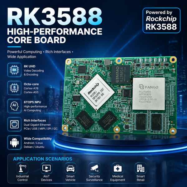 RK3572 4 TOPS NPU: Rockchip Embedded Solutions by AndroidSBC Factory