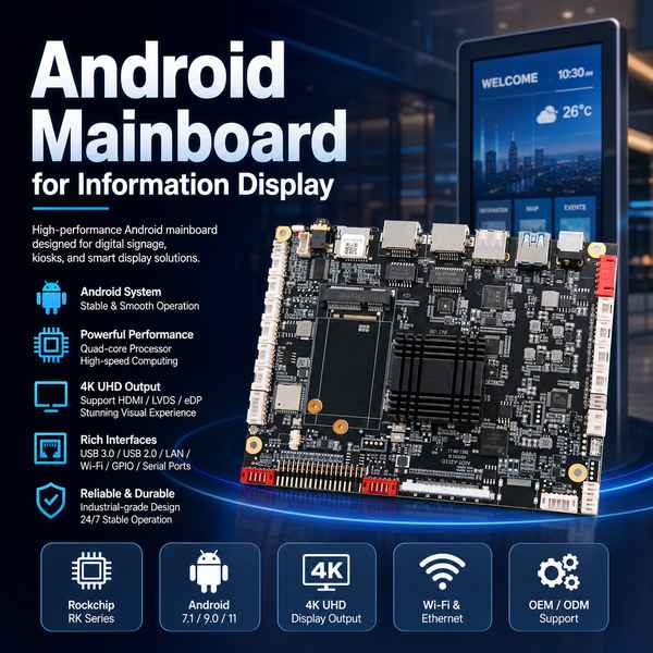 HDMI 1.4 display output board: RK3566 Information Display Boards by AndroidSBC Factory