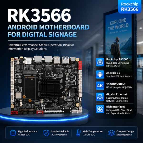 RK3566 smart classroom display: RK3566 Information Display Boards by AndroidSBC Factory