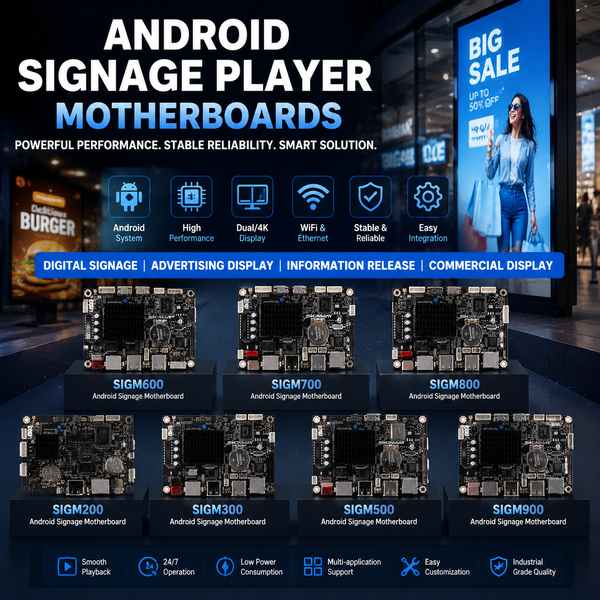 MIPI-DSI display interface board: Digital Signage Player Box Android Motherboards by AndroidSBC