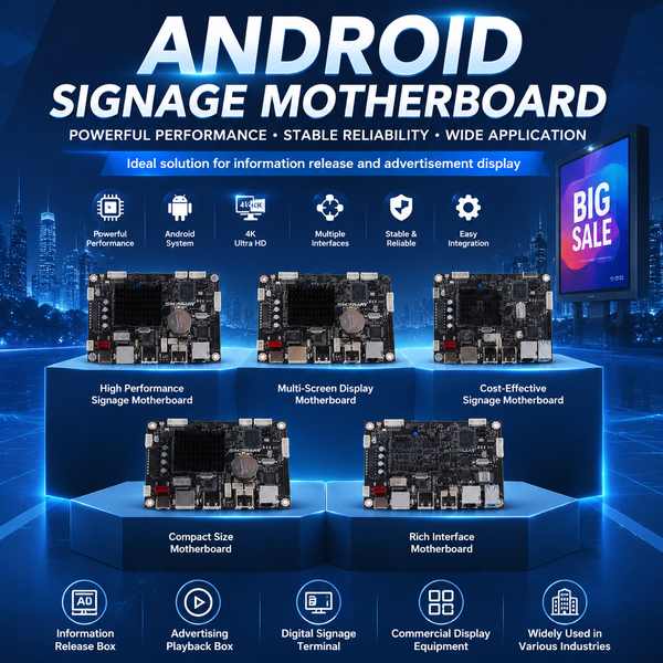 Android mainboard private label: Digital Signage Player Box Android Motherboards by AndroidSBC