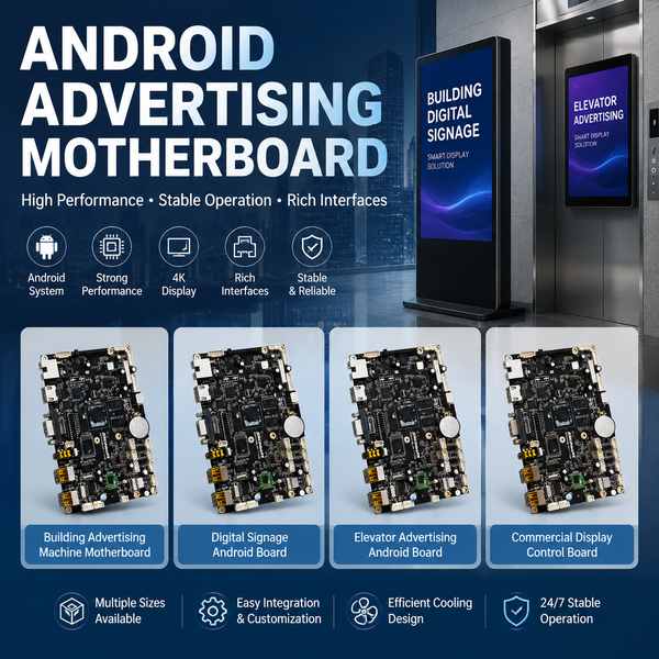 Wanlin AndroidSBC Amlogic T982 Advertising Player Board — Building Advertising Android Motherboard Manufacturing Excellence HDR10/HDR10+/HLG support