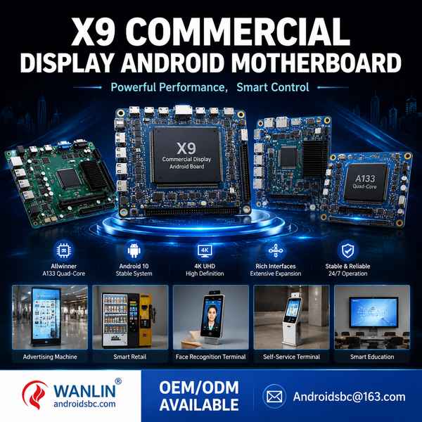 LPDDR4 low power memory for Japan: A133-Powered X9 Board by AndroidSBC China Factory