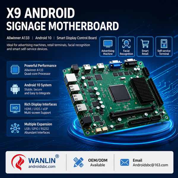 Patient monitor board for Netherlands: A133-Powered X9 Board by AndroidSBC China Factory