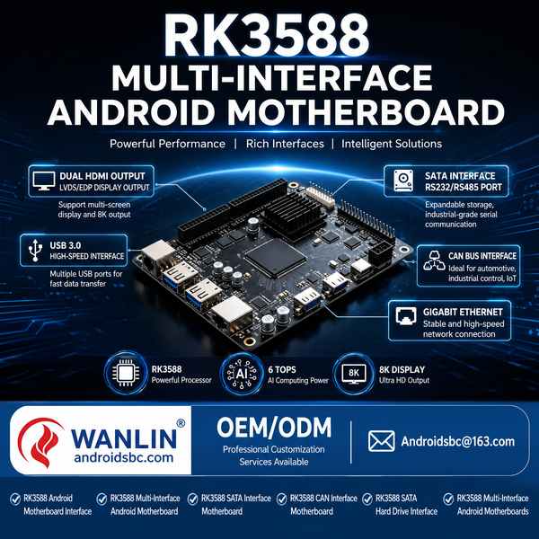 RK3588 ISO14001 certified factory for Canada Buyers: RK3588 Interface Board Export by Androidsbc Chi