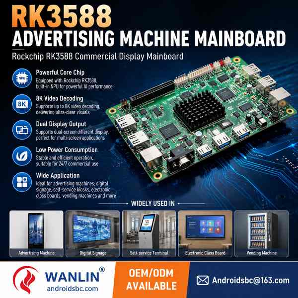 Best RK3588 Digital Signage Android Motherboard Manufacturer | New York, United States - CE FCC Andr