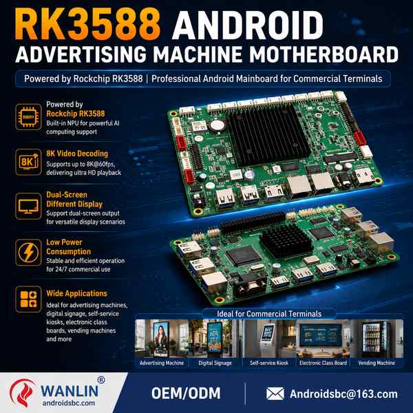 Best RK3588 Google EDLA Advertising Board Manufacturer | Johannesburg, South Africa - CE FCC Android