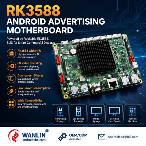 Best RK3588 Twin-Screen Advertising Board Manufacturer | Sydney, Australia - CE FCC AndroidSBC