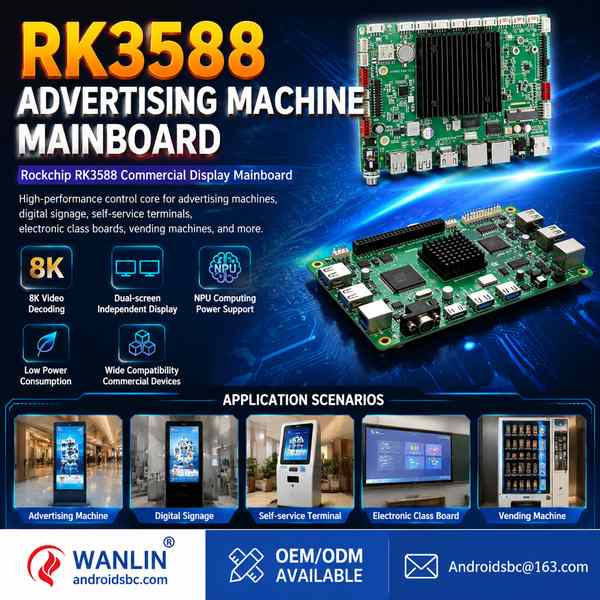 RK3588 8K media player for signage for Poland Buyers: RK3588 Advertising Board Export by Androidsbc 