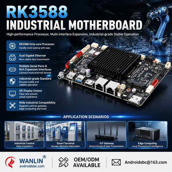 RK3588 GPIO expansion interface for Mexico Buyers: RK3588 Industrial Motherboard Export by Androidsb