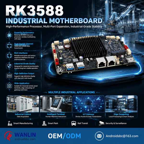 RK3588 8nm process technology for Norway Buyers: RK3588 Industrial Motherboard Export by Androidsbc
