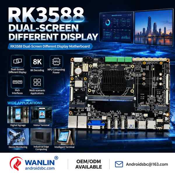 RK3588 dual display commercial display motherboard for Hungary Buyers: RK3588 Dual Display Board Exp