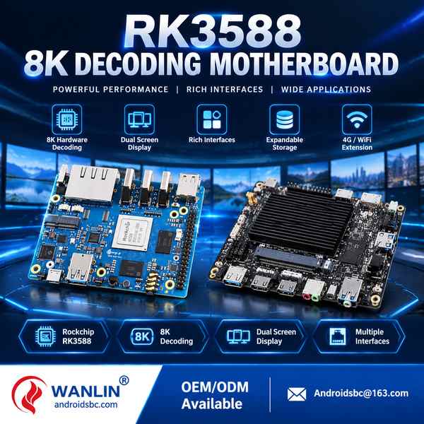 RK3588 8K Android signage ScreenCloud compatible for Lithuania Buyers: RK3588 8K Decoder Board Expor