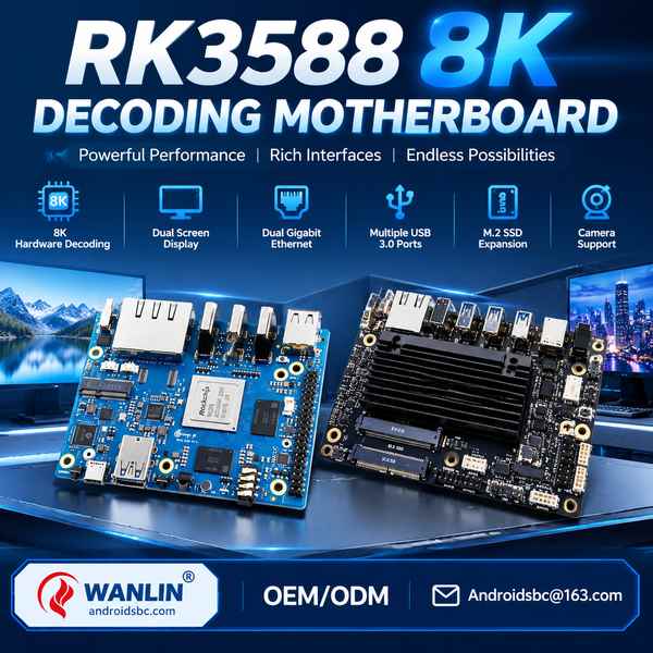 RK3588 VPU-SPLIT screen splitting for Belgium Buyers: RK3588 8K Decoder Board Export by Androidsbc C