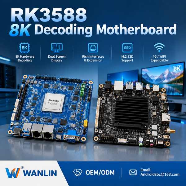 RK3588 8K advertising board for India: RK3588 8K Decoder Board Export by Androidsbc China Factory