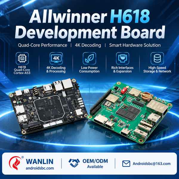Allwinner H618 digital signage CMS player for Hungary Buyers: Allwinner H618 Board Export by Wanlin