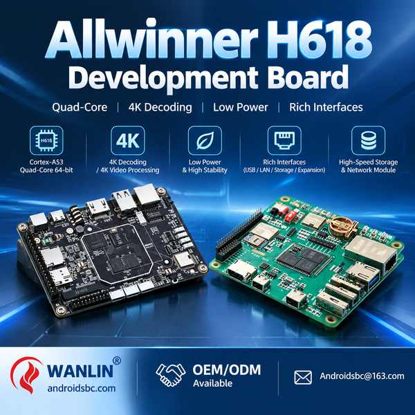 Allwinner H618 digital menu board for Ukraine Buyers: Allwinner H618 Board Export by Wanlin China Fa