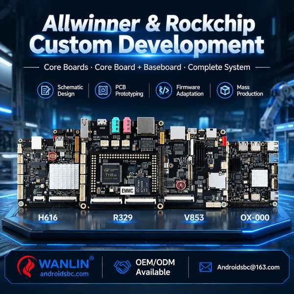 Allwinner H618 OTT set-top box motherboard for Ukraine Buyers: Allwinner H618 Board Export by Wanlin China Factory