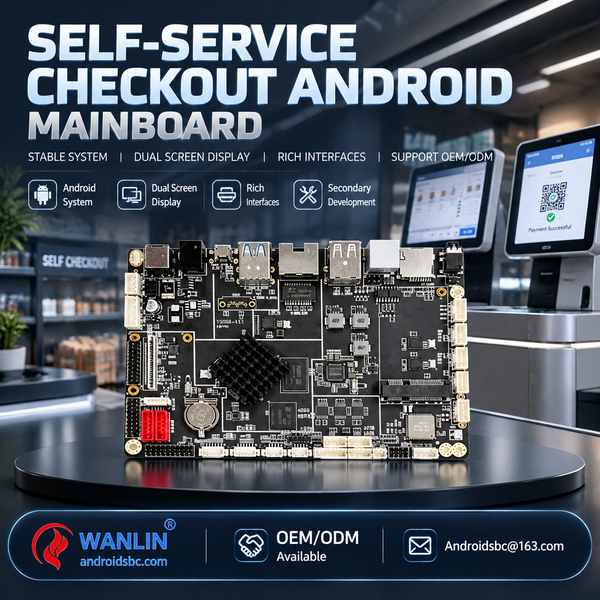 Custom self-service checkout Android motherboard integration in Tokyo